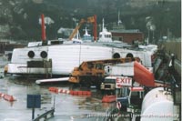 SRN4 Sir Christopher (GH-2008) being broken up at Dover